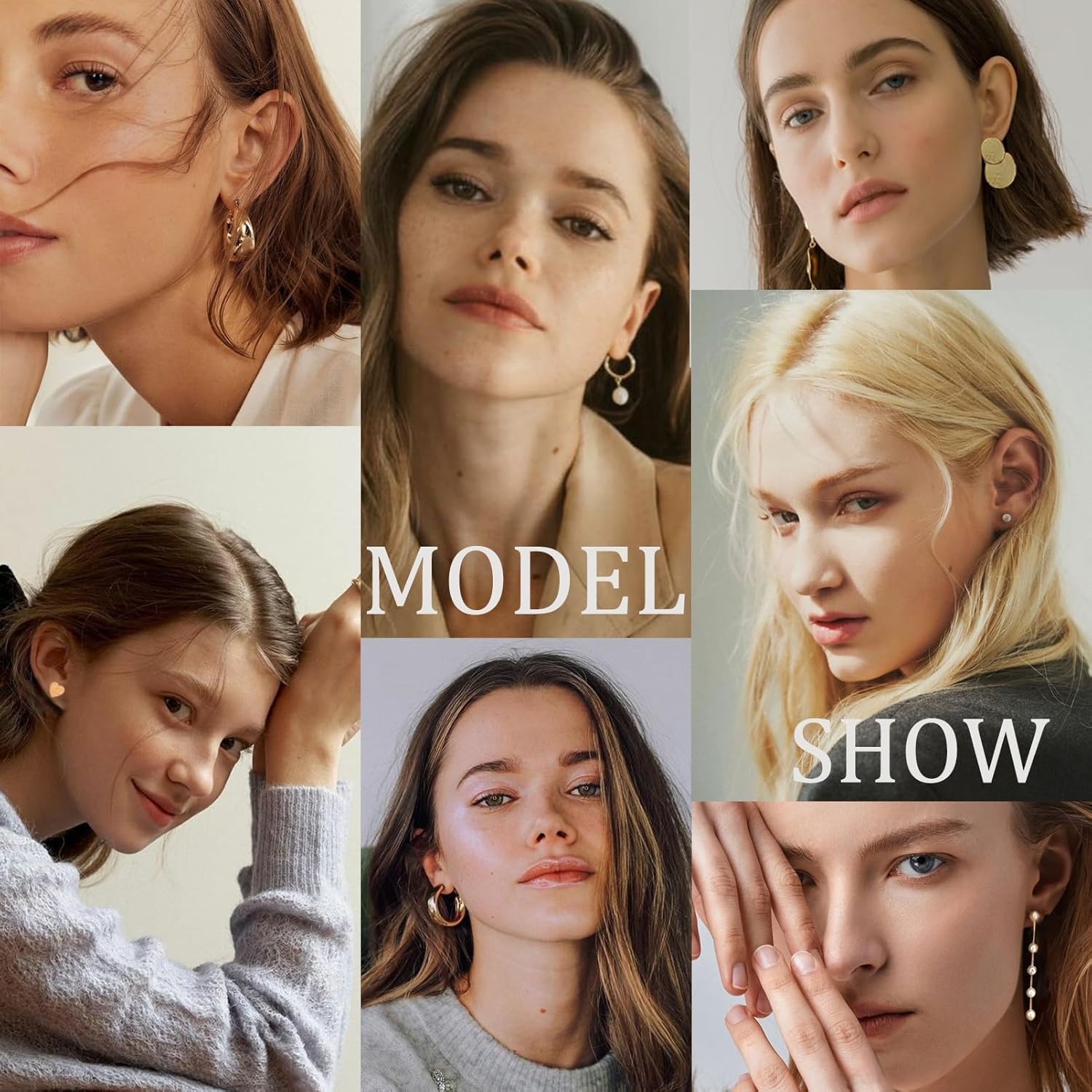 image:image42 Pairs Gold Hoop Earrings Set for Women Hypoallergenic Multipack Small to Chunky Hoops Pearl amp Twisted Trendy Earrings for Everyday Wear amp Mothers Day GiftsGold54 pairs