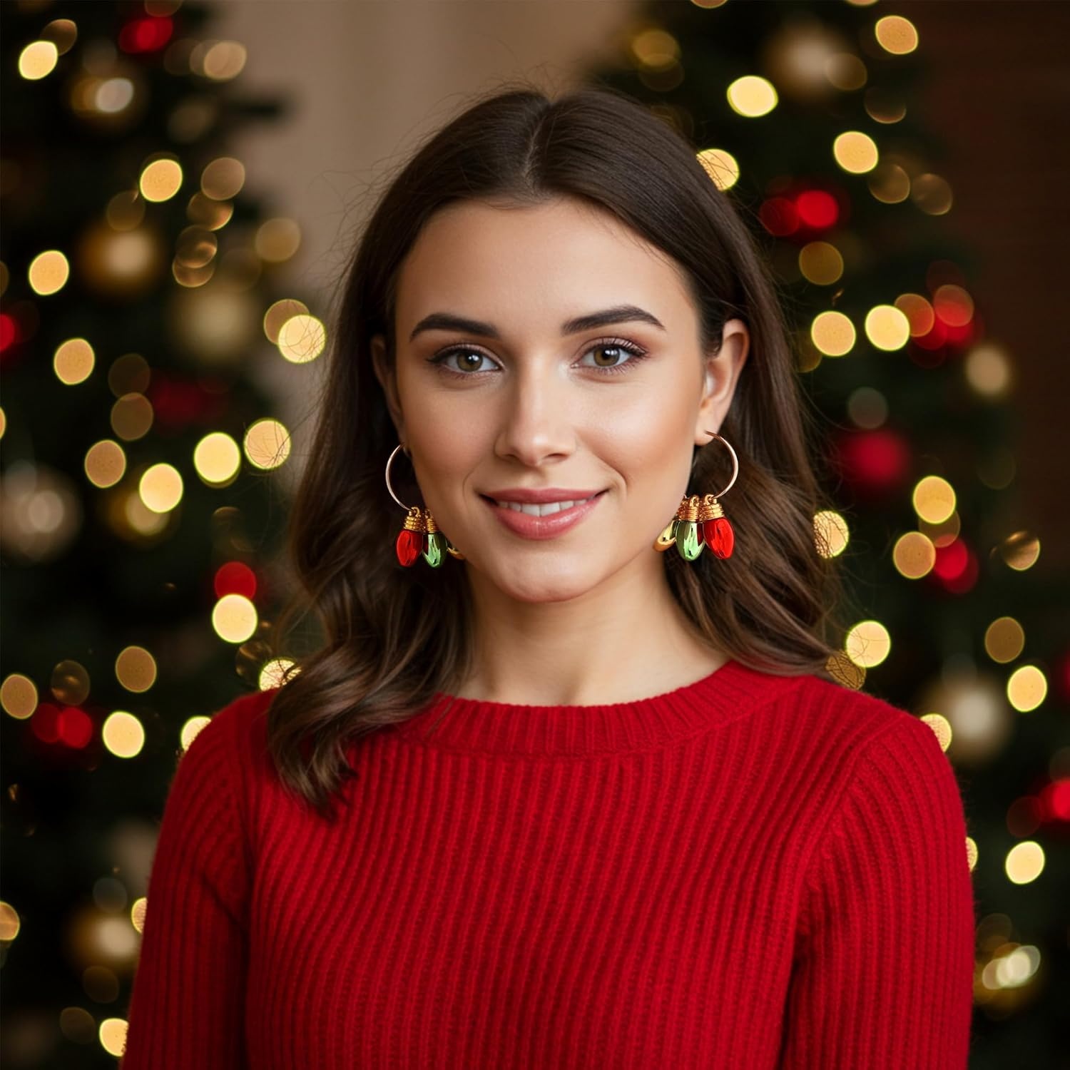 image:image42 Pairs Gold Hoop Earrings Set for Women Hypoallergenic Multipack Small to Chunky Hoops Pearl amp Twisted Trendy Earrings for Everyday Wear amp Mothers Day GiftsGoldChristmas big hoop16 pairs
