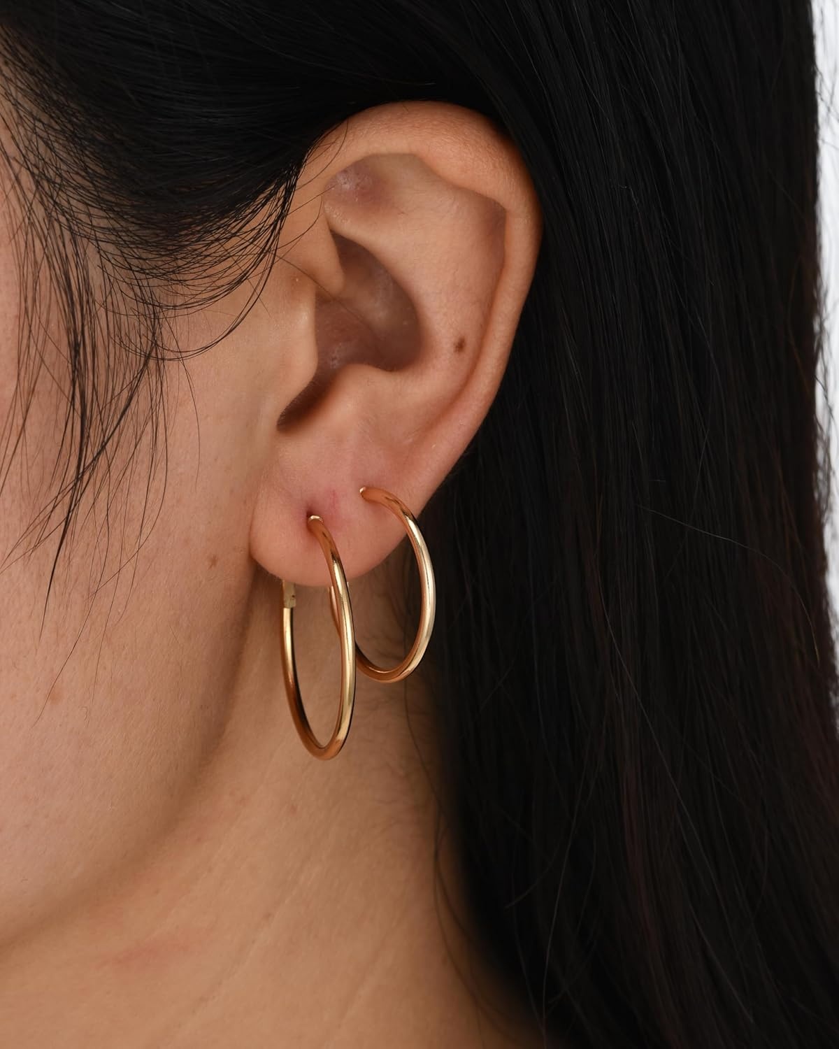 image:image42 Pairs Gold Hoop Earrings Set for Women Hypoallergenic Multipack Small to Chunky Hoops Pearl amp Twisted Trendy Earrings for Everyday Wear amp Mothers Day GiftsGoldclassic52 pairs