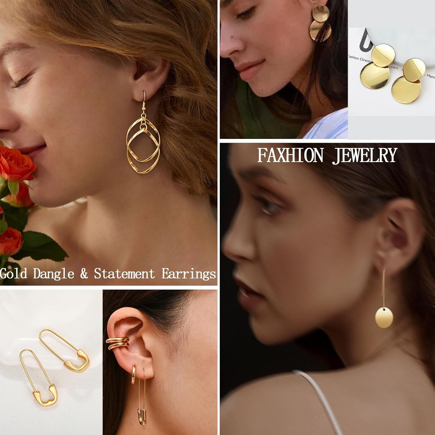 image:image42 Pairs Gold Hoop Earrings Set for Women Hypoallergenic Multipack Small to Chunky Hoops Pearl amp Twisted Trendy Earrings for Everyday Wear amp Mothers Day GiftsGold54 pairs
