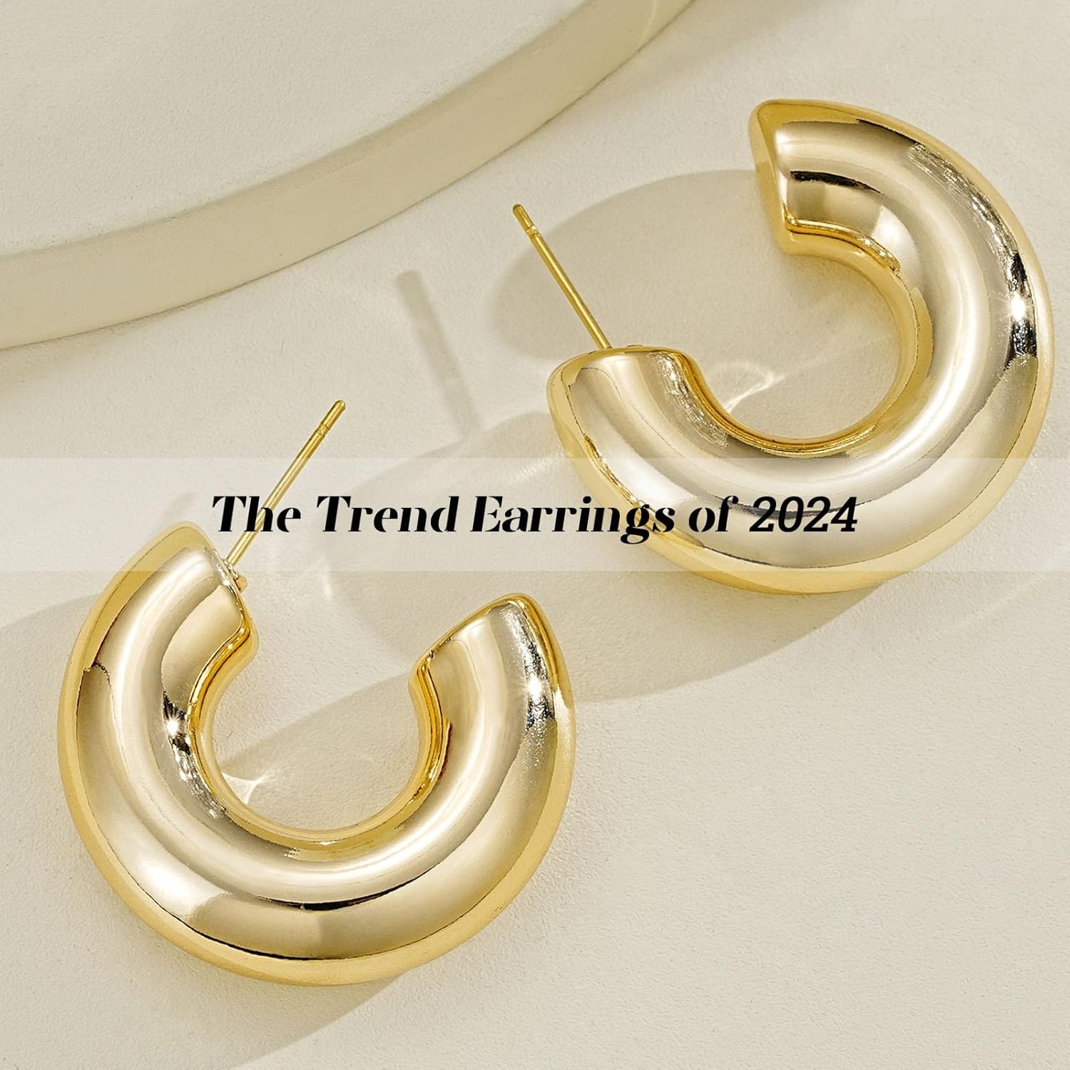 image:image42 Pairs Gold Hoop Earrings Set for Women Hypoallergenic Multipack Small to Chunky Hoops Pearl amp Twisted Trendy Earrings for Everyday Wear amp Mothers Day GiftsGold42 pairschunky