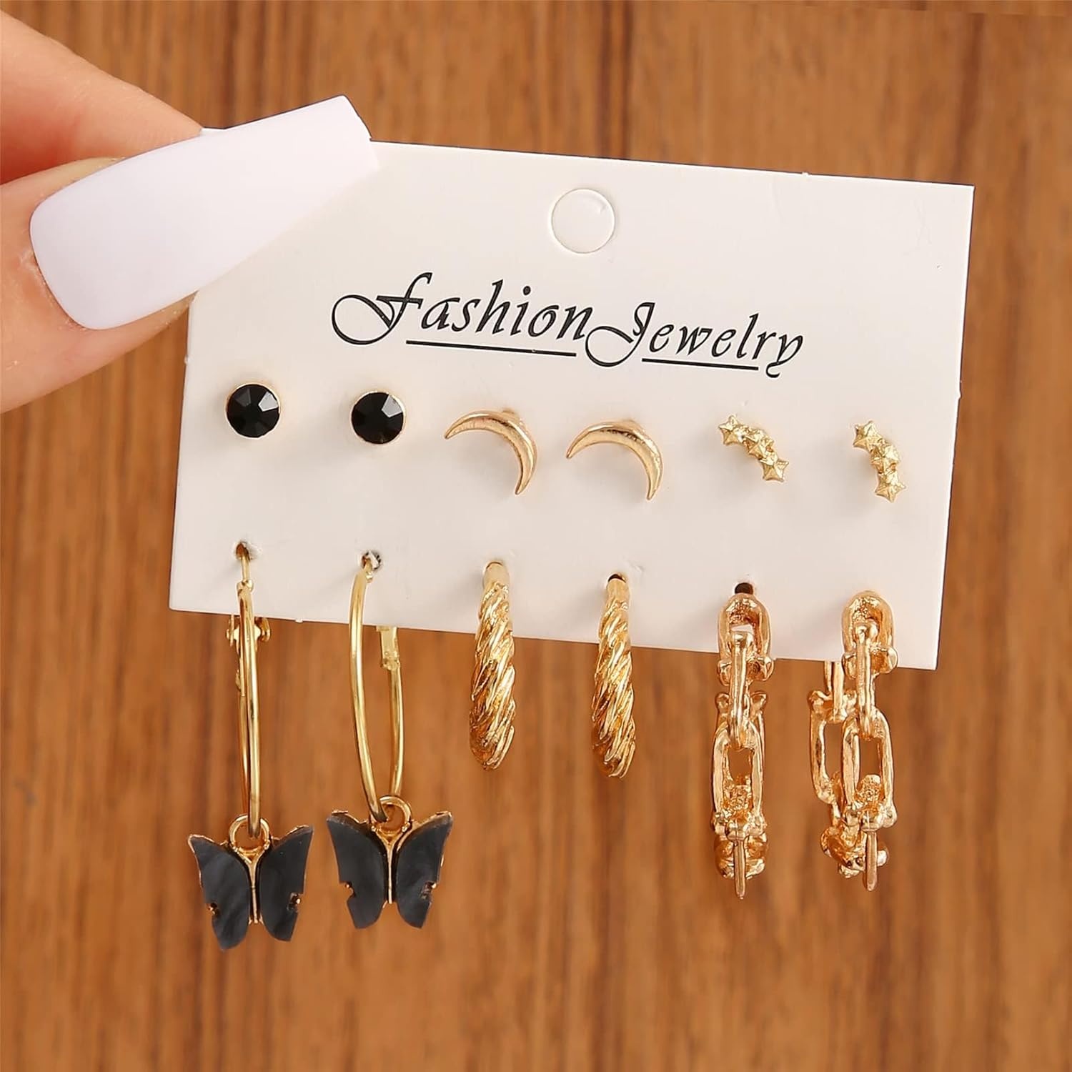 image:image82 Pairs Gold Earrings for Women Trendy Pearl Bow Small Hoop Stud Earrings Pack Earring Set Multiple Piercing for Birthday Party GiftCgray