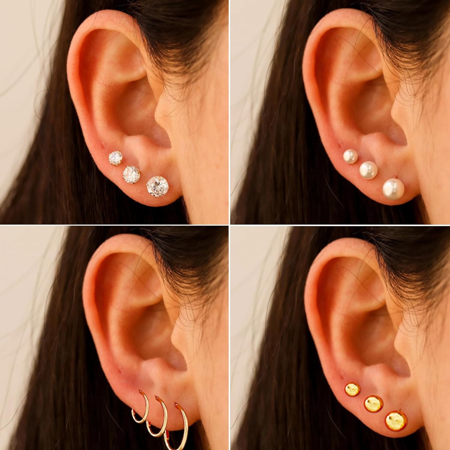 image:imageFAXHION 68 Pcs Gold Jewelry Set for Women with 7 Necklace 17 Bracelet 5 Hoop Earrings 15 Stud Earrings 24 Knuckle Rings for Women Jewelry Set for Womengold jewelry set