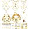 gold hoops set
