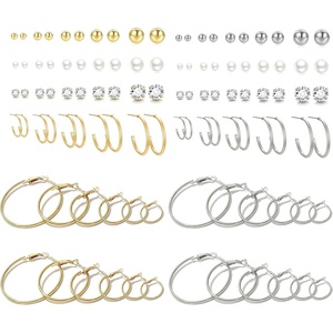 image:image42 Pairs Gold Hoop Earrings Set for Women Hypoallergenic Multipack Small to Chunky Hoops Pearl amp Twisted Trendy Earrings for Everyday Wear amp Mothers Day GiftsGoldclassic52 pairs
