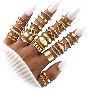image:imageFAXHION 2460 Pcs Gold Stackable Rings for Women Knuckle Rings Chunky Gold Ring Set Dainty Stacking Cute Rings Multiple Sizes Cute Jewelry Set GiftGold30 pcs