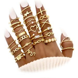 image:imageFAXHION 2460 Pcs Gold Stackable Rings for Women Knuckle Rings Chunky Gold Ring Set Dainty Stacking Cute Rings Multiple Sizes Cute Jewelry Set GiftGold30 pcs1